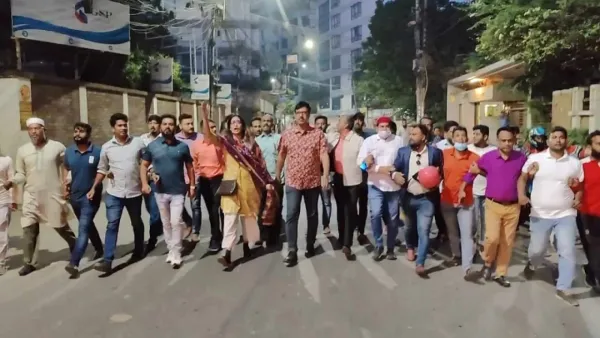 পরিবাগে ডা. বাবু ও নিপুণের নেতৃত্বে মিছিল