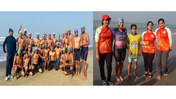 ‘বাংলা চ্যানেল’ পাড়ি দিতে সাঁতারে নেমেছেন ২ নারীসহ ৪৩ জন