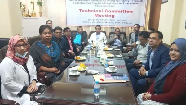 করোনা পরবর্তী রোগীদের ফুসফুসের পুর্নবাসনের ওপর গবেষণা