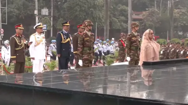 শিখা অনির্বাণে প্রধানমন্ত্রীর শ্রদ্ধা