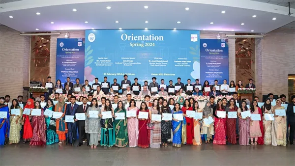 ওরিয়েন্টেশন প্রোগ্রামে নবীনদের স্বাগত জানালো এনএসইউ