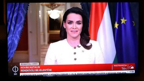 লাইভে এসে হাঙ্গেরির প্রেসিডেন্টের পদত্যাগ