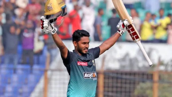 বিধ্বংসী সেঞ্চুরিতে মাইলফলকে তানজিদ