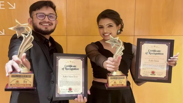 পর্তুগালে সম্মাননা পেলেন নৃত্যশিল্পী সাদিয়া ও ইভান