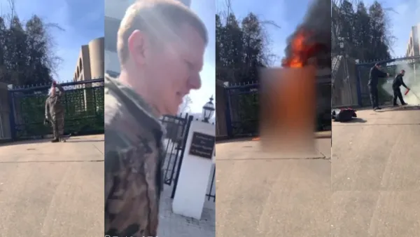 ওয়াশিংটনে ইসরায়েলি দূতাবাসের সামনে শরীরে আগুন দিলেন মার্কিন সেনা