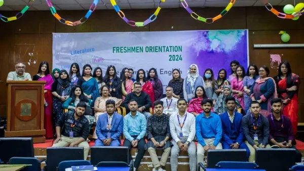 স্টামফোর্ড ইউনিভার্সিটিতে ইংরেজি বিভাগের ওরিয়েন্টেশন