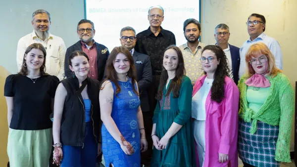 বিইউএফটিতে জার্মানির নিডেরহেইন বিশ্ববিদ্যালয় শিক্ষার্থীদের ইন্টার্ন সমাপনী সভা