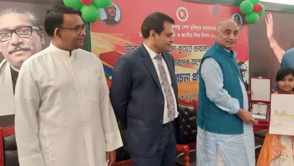 কুয়েতে শিশুদের রং তুলিতে বঙ্গবন্ধু-বাংলাদেশ