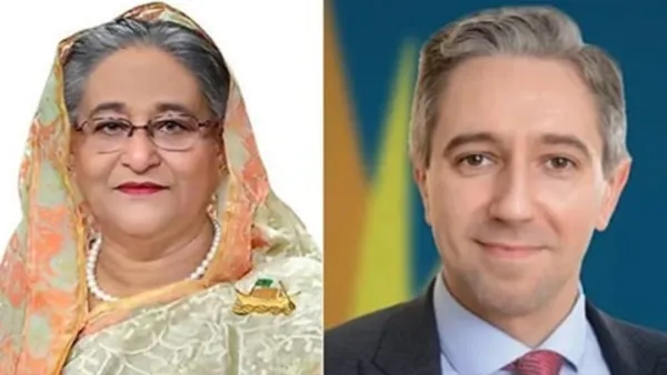 আয়ারল্যান্ডের প্রধানমন্ত্রীকে শেখ হাসিনার অভিনন্দন