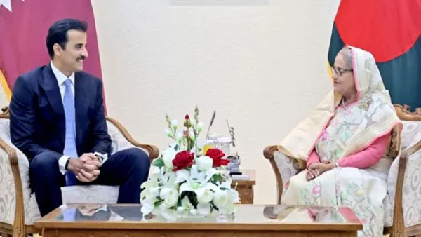 প্রধানমন্ত্রীর সঙ্গে বৈঠকে কাতারের আমির