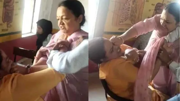 বিদ্যালয়ে দেরি করে আসায় শিক্ষিকাকে পেটালেন অধ্যক্ষ (ভিডিও)