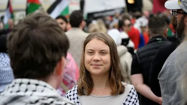 ফিলিস্তিনের পক্ষে আন্দোলনে যোগ দিলেন গ্রেটা থানবার্গ