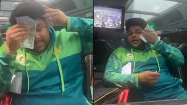 ডলার দিয়ে ঘাম মুছে তোপের মুখে পাকিস্তানের ক্রিকেটার আজম খান