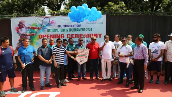 ঢাকা ক্লাব আয়োজিত প্রেসিডেন্ট কাপ ন্যাশনাল টেনিস টুর্নামেন্টের উদ্বোধন