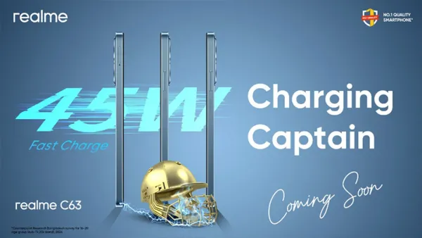 ৪৫ ওয়াট চার্জিং ক্যাপ্টেন রিয়েলমি সি৬৩ নিয়ে হাজির হচ্ছে রিয়েলমি