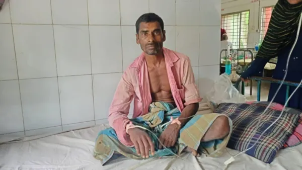 রাসেল’স ভাইপার নিয়ে হাসপাতালে কামড় খাওয়া কৃষক