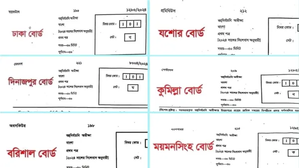 এইচএসসি’র প্রশ্নে ব্যান্ডদলের নাম!