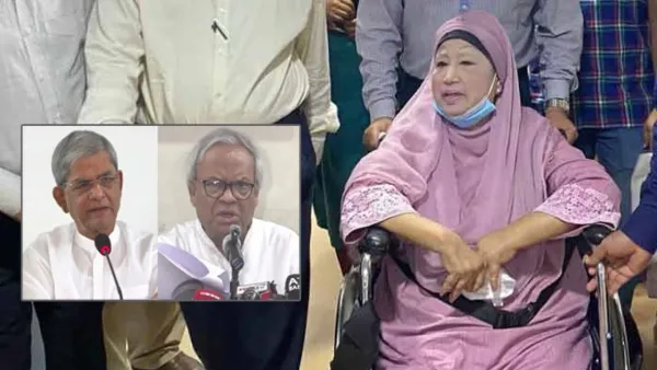 খালেদা জিয়াকে দেখতে হাসপাতালে ফখরুল-রিজভী