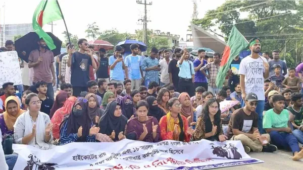 তৃতীয় দিনের মতো সিলেট-সুনামগঞ্জ সড়ক অবরোধ