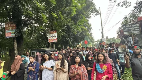 পুলিশি হামলার প্রতিবাদে কুবি শিক্ষার্থীদের বিক্ষোভ