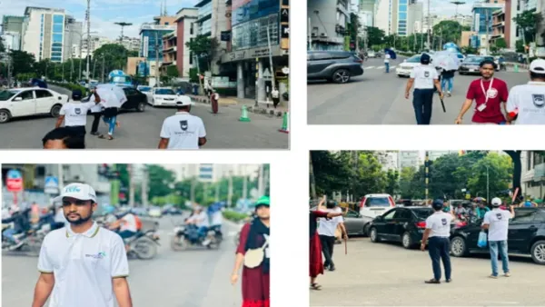 ট্রাফিক নিয়ন্ত্রণে ‘ভাইয়া গ্রুপের’ কর্মকর্তা-কর্মচারীরা