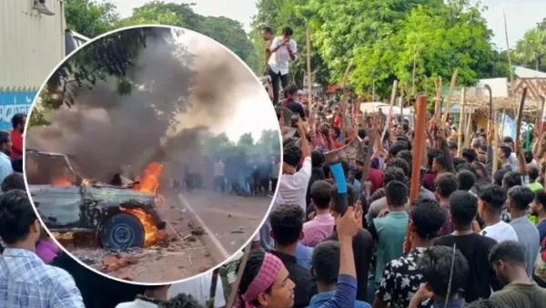 গোপালগঞ্জে সেনাবাহিনীর গাড়ি ভাঙচুর-আগুন, যা জানাল আইএসপিআর