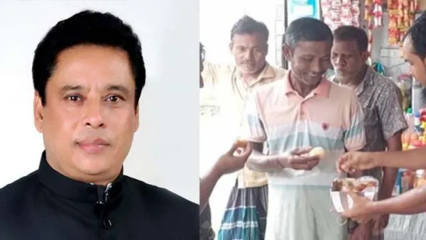 গোলাপের গ্রেপ্তারের খবরে মাদারীপুরে মিষ্টি বিতরণ