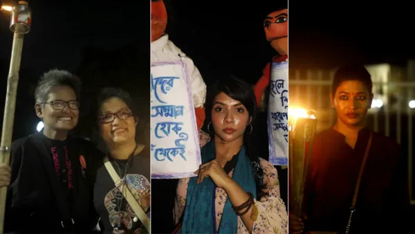 মধ্যরাতে মশাল হাতে রাজপথে তারা