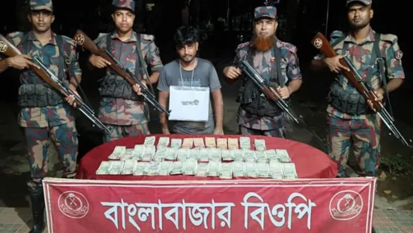 সীমান্তে সাড়ে ১৯ লাখ রুপিসহ যুবক আটক