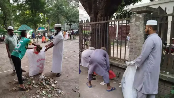 সমাবেশস্থল ও ঢাবি ক্যাম্পাস পরিষ্কার করলেন ইসলামি সম্মেলনে আসা যুবকরা