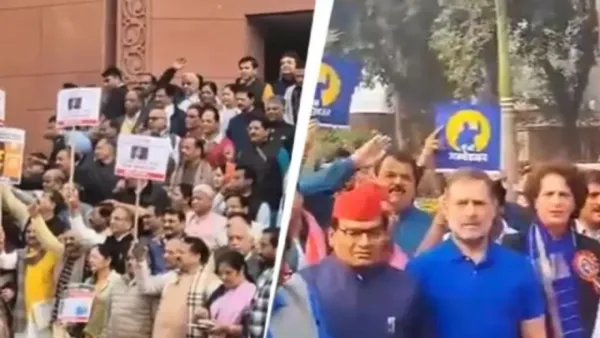 ভারতের পার্লামেন্টে বিজেপি-কংগ্রেস এমপিদের হাতাহাতি 