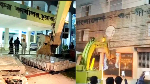 চুয়াডাঙ্গায় শেখ মুজিবের ম্যুরালসহ আ. লীগের কার্যালয় ভাঙচুর