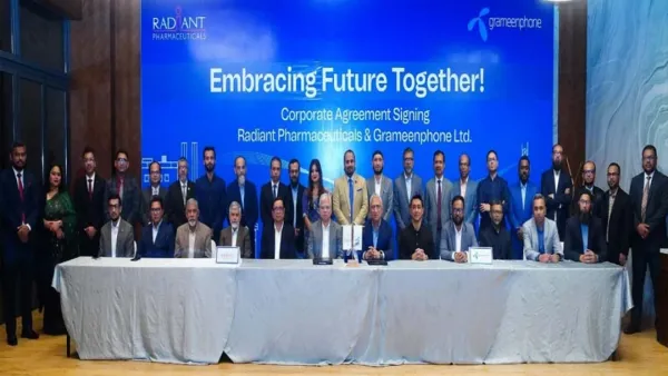 রেডিয়েন্ট ফার্মাসিউটিক্যালসের সঙ্গে চুক্তি স্বাক্ষর করল গ্রামীণফোন
