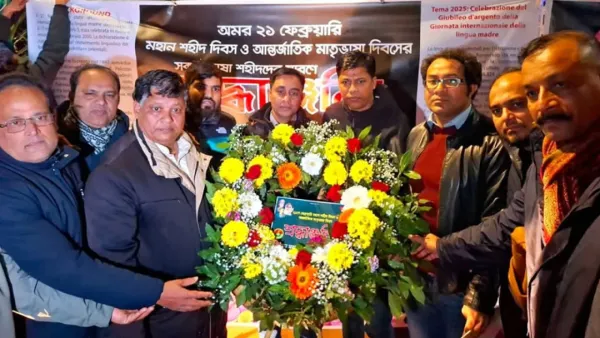 ইতালিতে ভাষা শহীদদের প্রতি শ্রদ্ধা প্রবাসীদের