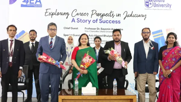 উত্তরা ইউনিভার্সিটিতে ক্যারিয়ার ও সাফল্যের গল্প শীর্ষক সভা অনুষ্ঠিত