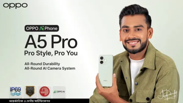 ‘অপো এ৫ প্রো’র ব্র্যান্ড অ্যাম্বাসেডর মেহেদী হাসান মিরাজ