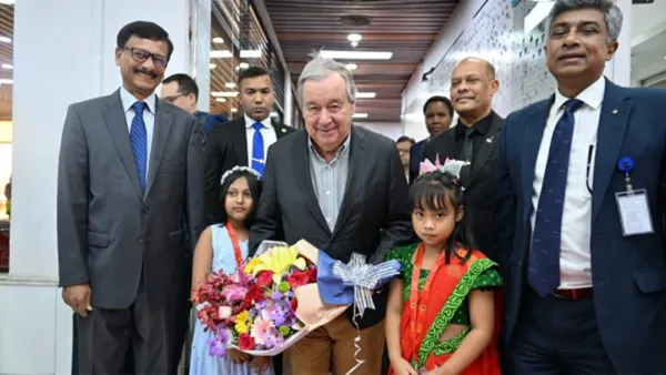 ঢাকায় পৌঁছেছেন জাতিসংঘ মহাসচিব