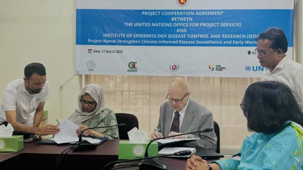 জলবায়ু স্থিতিশীলতা বাড়াতে ইউএনওপিএসের সঙ্গে সরকারের চুক্তি স্বাক্ষর