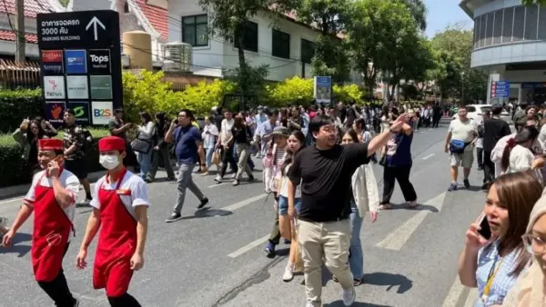 থাইল্যান্ডে ভূমিকম্প, ধ্বংসস্তূপে চলছে প্রাণের সন্ধান