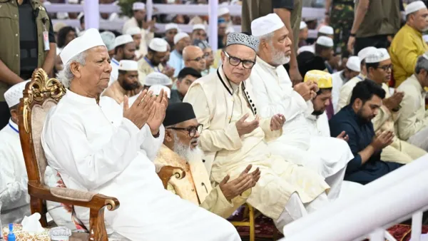 জাতীয় ঈদগাহে নামাজ পড়লেন প্রধান উপদেষ্টা