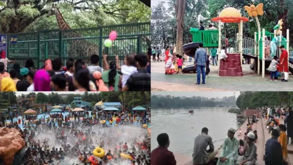 ঈদের দ্বিতীয় দিনেও বিনোদন কেন্দ্রগুলোতে ছিল উপচেপড়া ভিড়