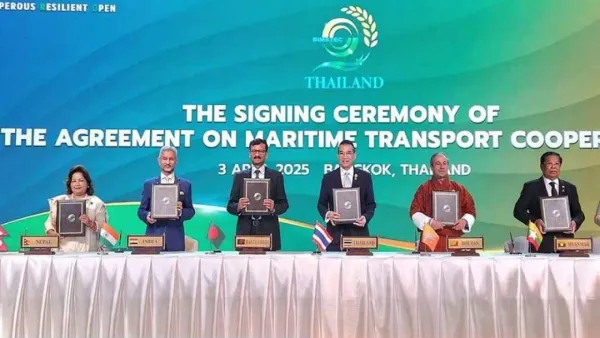 সমুদ্রপথে বাণিজ্য বাড়াতে বিমসটেক দেশগুলোর মধ্যে চুক্তি সই