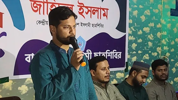 শহিদদের রক্তের বদলা নিতে ‘যে অঙ্গীকার’ করলেন শিবির সভাপতি