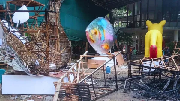 ভাস্কর্যে আগুন লাগা রহস্যজনক, বলছে ফায়ার সার্ভিস