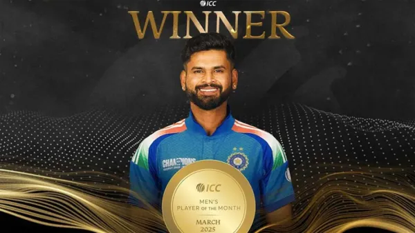 আইসিসির মার্চ মাসের সেরা শ্রেয়াস আইয়ার