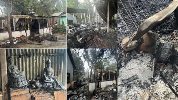 পহেলা বৈশাখের মোটিফ বানানো চিত্রশিল্পীর বাড়িতে আগুন