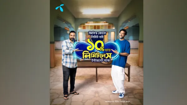গ্রামীণফোনের লিমিটলেস ইন্টারনেট প্যাকে ১০% ছাড়
