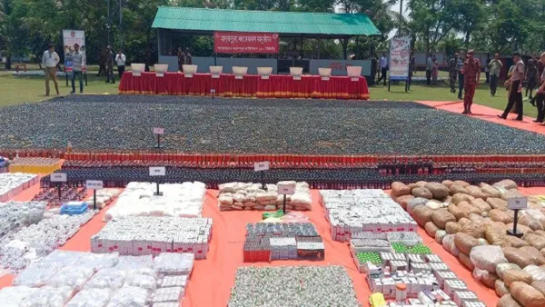শত কোটি টাকার ভারতীয় মাদকদ্রব্য ধ্বংস করল বিজিবি 