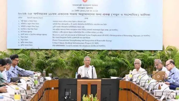 প্রধান উপদেষ্টার সভাপতিত্বে ১১তম একনেক সভা অনুষ্ঠিত