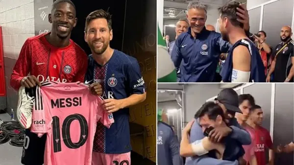 ম্যাচ শেষে মেসির জার্সি, বুট, শর্টস ও জুতা নিয়ে গেলেন দেম্বেলে